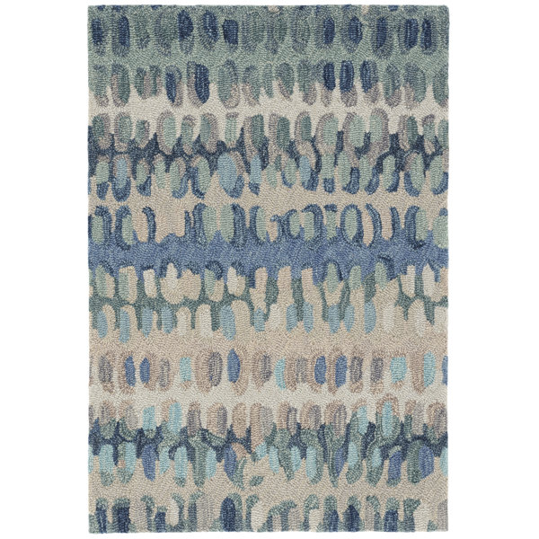 Dash and Albert Rugs Paint Chip Abstract Handmade Looped/Hooked Wool